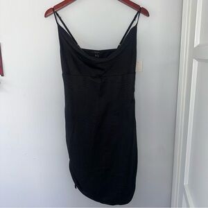 Forever 21 Black Snakeskin Embossed Mini Dress